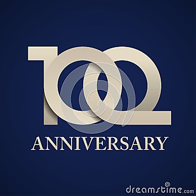 100 years anniversary paper number Vector Illustration