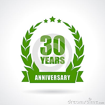 30 years anniversary Vector Illustration