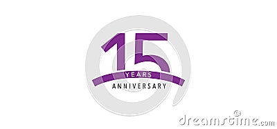 15 years anniversary vector icon, logo. Design element with graphic sign Vector Illustration