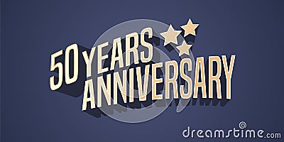 50 years anniversary vector icon, logo Vector Illustration