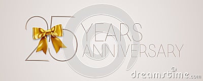 25 years anniversary vector icon, symbol, logo. Graphic background or card Vector Illustration