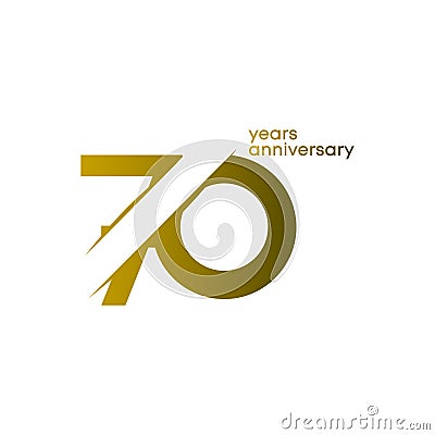 70 Years Anniversary Vector Template Design Illustration Stock Photo