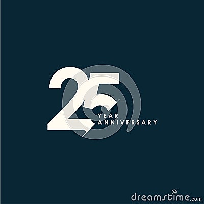 25 Years Anniversary Vector Template Design Illustration Vector Illustration