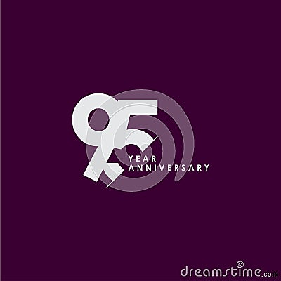 95 Years Anniversary Vector Template Design Illustration Vector Illustration