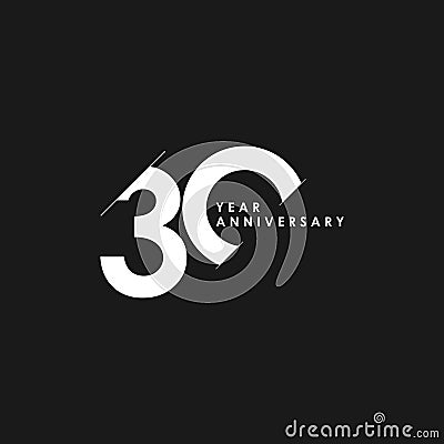 30 Years Anniversary Vector Template Design Illustration Vector Illustration