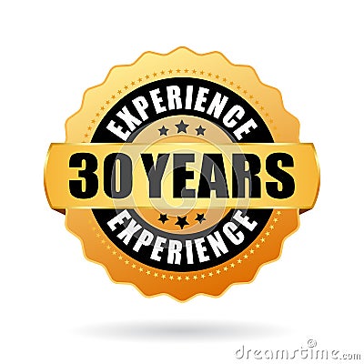 30 years experience vector icon Vector Illustration