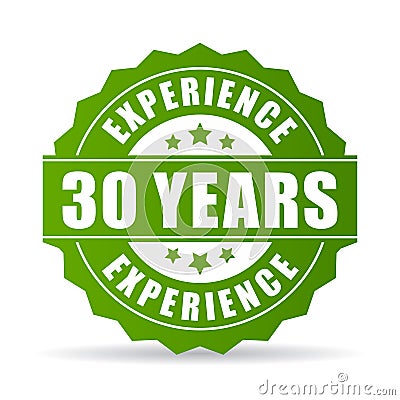 30 years experience vector icon Vector Illustration