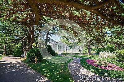 Botanical garden of SeÅ¾ana, 19th century, Slovenia Stock Photo