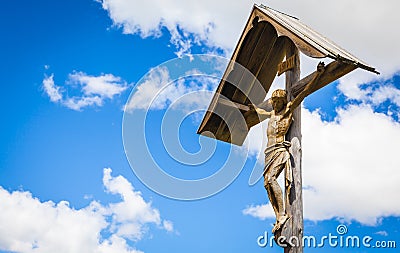 Traditional Crufix in Dolomiti Region - Italy Stock Photo