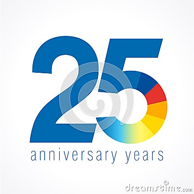 25 years old logo Vector Illustration