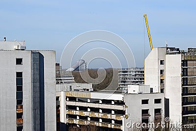 11 storeys of office building changed into appartment building Stock Photo