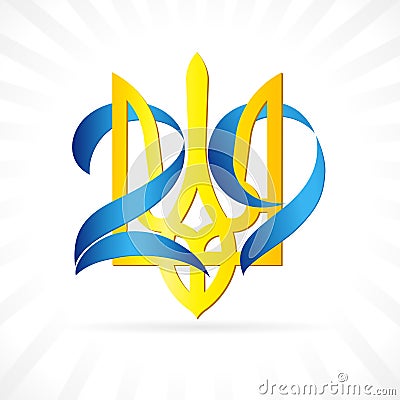 29 years Ukraine Independence Day numbers Vector Illustration