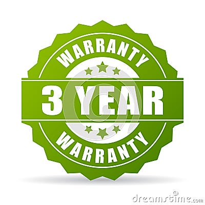 3 years warranty icon Vector Illustration