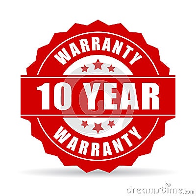 10 years warranty icon Vector Illustration