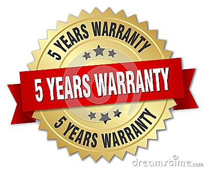 5 years warranty Vector Illustration