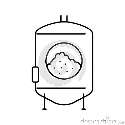 yeast beer production line icon vector illustration Vector Illustration