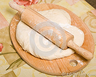 Yeast dough preparation Stock Photo