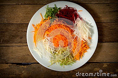 Yee Sang. chinese food Stock Photo