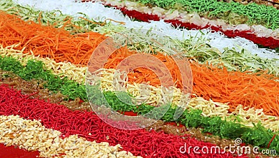 Yee sang, a special dish during Chinese New Year Stock Photo