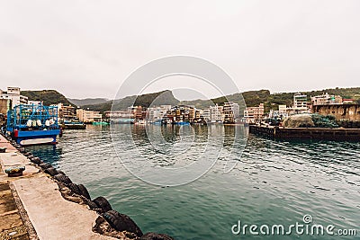 Yehliu fishing harbor in fisherman village in northern Taipei Stock Photo