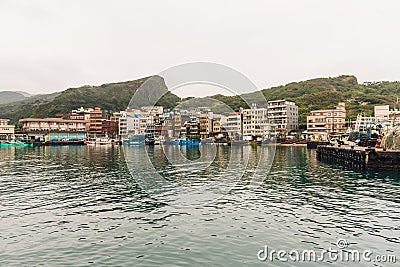 Yehliu fishing harbor in fisherman village in northern Taipei Stock Photo