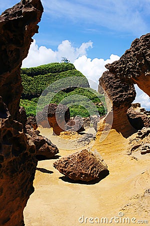 Yehliu geopark Stock Photo