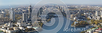 Yekaterinburg panoramic aerial view, Russia Stock Photo