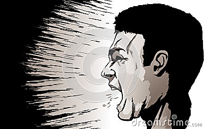 Yelling man Vector Illustration