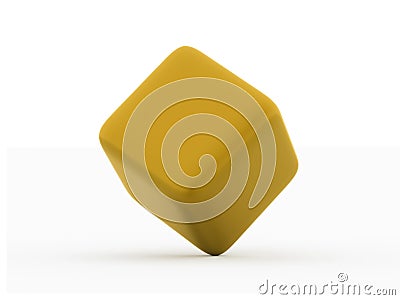 Yellow abstract cubes background rendered Stock Photo