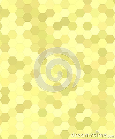 Yellow abstract hexagonal honey comb background Vector Illustration