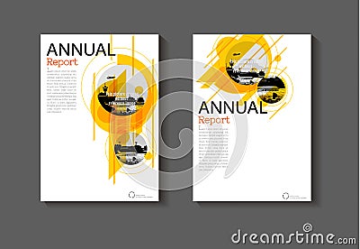 Yellow abstract layout background modern cover design Vector Illustration