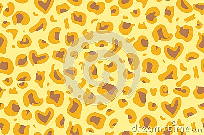 Yellow animal skin Seamless Pattern vector texture eps 10 illustration Leopard repeating background Vector Illustration