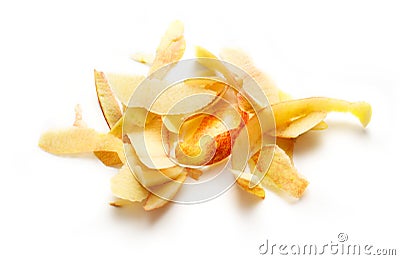 Yellow apple peelings Stock Photo
