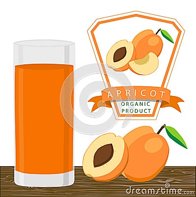 The yellow apricot Vector Illustration