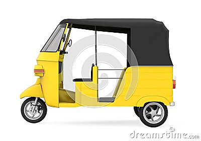 Yellow Auto Rickshaw Stock Photo