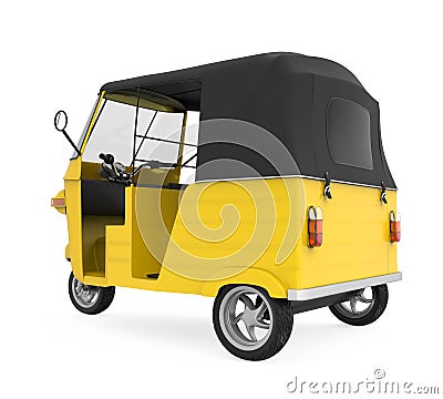 Yellow Auto Rickshaw Stock Photo
