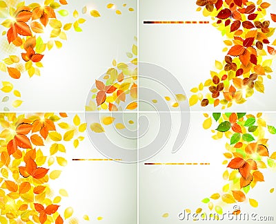 Yellow autumn leaves Vector Illustration