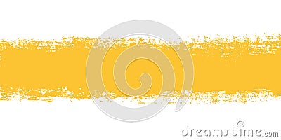 Yellow background.Strip paint .Roller brushes with colors paint for text .Vector illustration Stock Photo