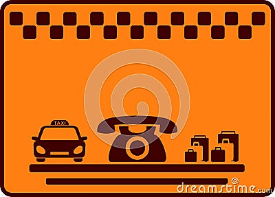 Background for visiting taxi card Vector Illustration