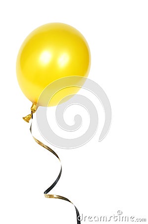 Yellow balloon Stock Photo