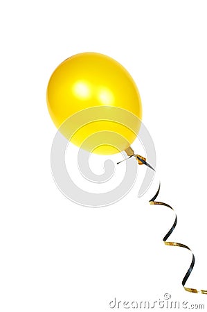 Yellow balloon Stock Photo