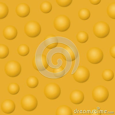 Yellow balls and bubbles vector illustration. Abstract background Vector Illustration