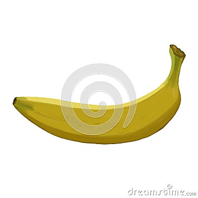 Yellow banan fruit in oil Vector Illustration