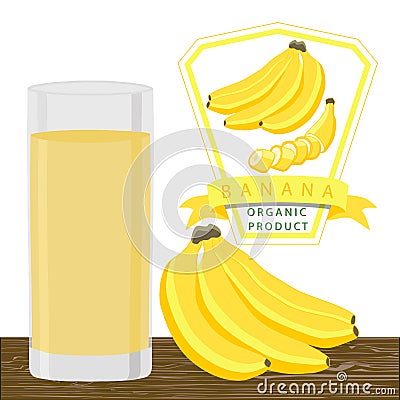 The yellow banana Vector Illustration