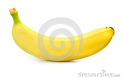 Yellow banana fruit isolated food on white Stock Photo