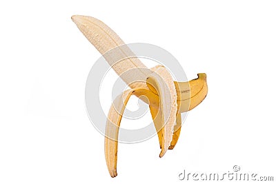 Yellow banana. Studio shot isolated on white background Stock Photo