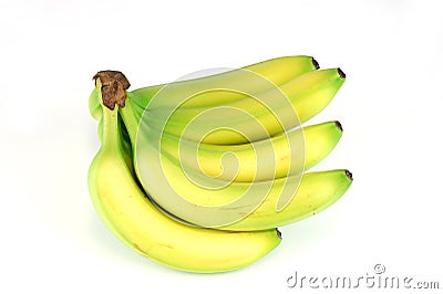 yellow banana on white background Stock Photo