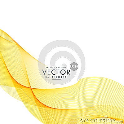 Yellow beautiful wave background Vector Illustration