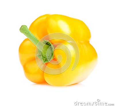 Yellow bell pepper Paprika isolated on white background Stock Photo