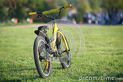 Yellow Bicycle Stock Photo